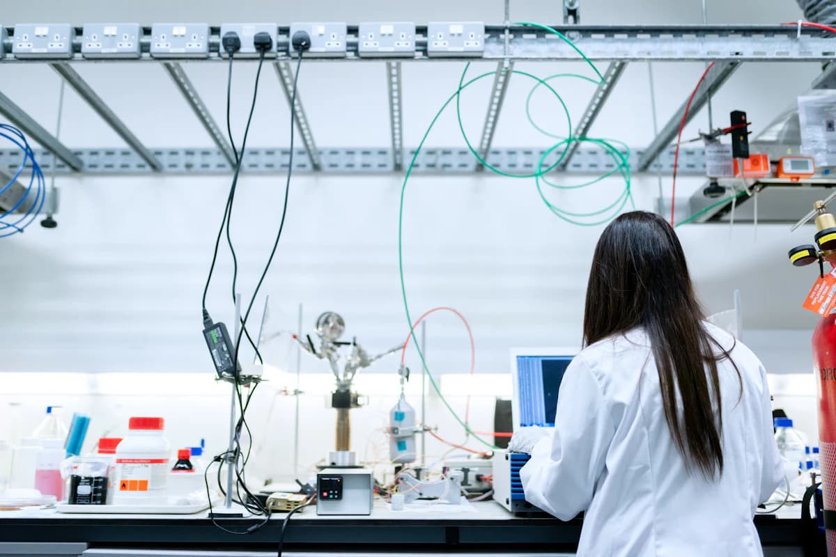 Instruments on a laboratory bench